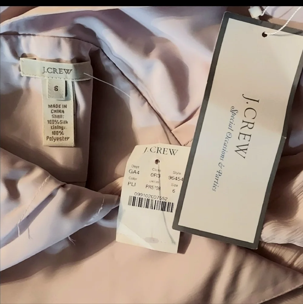 NWT J. Crew Special Occasion Silk Blush Pink Sophia Dress ~sz 6